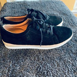 Black suede shoes